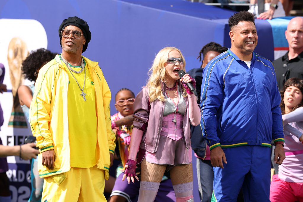 Madonna, BTS, Justin Bieber and Shakira Join Forces for Blink-and-You’ll-Miss-‘Em Moments in a Cluster-FIFA of a Halftime Show