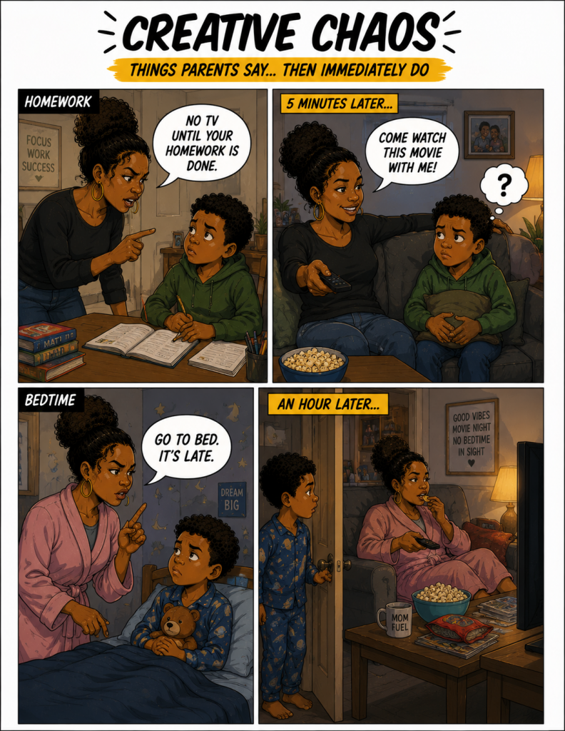 Creative Chaos: Things Parents Say… Then Immediately Do