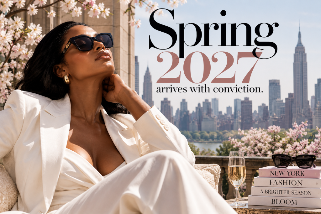 Spring 2027 arrives with conviction.